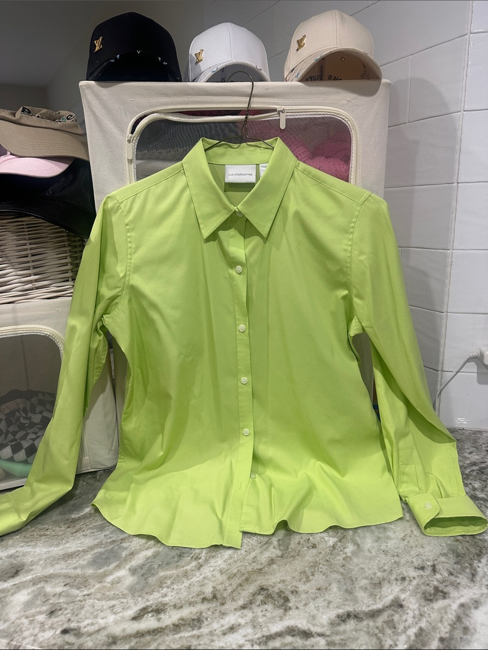 Liz Claiborne  Lime Green Dress Shirt